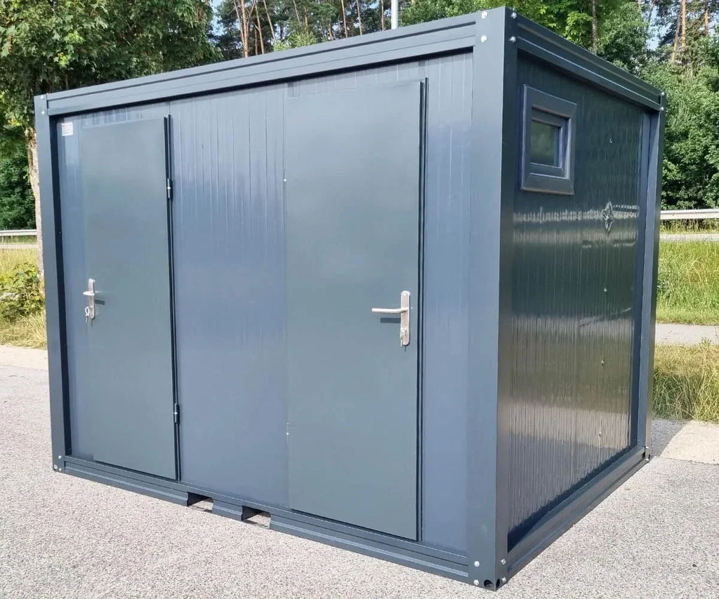 3 m PREMIUM Toilettencontainer – Doppelkabine für Damen und Herren