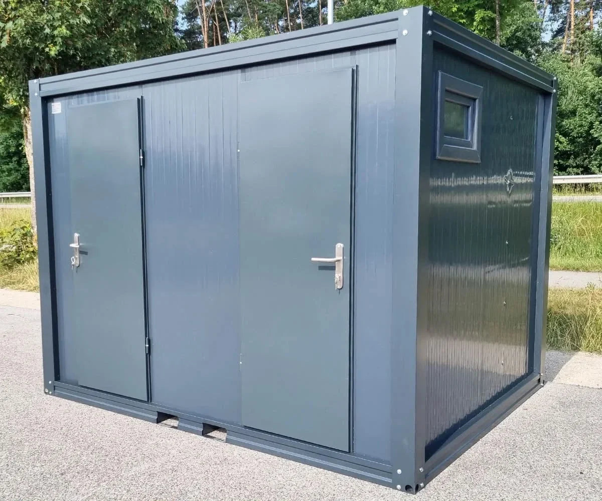 3 m PREMIUM Toilettencontainer – Doppelkabine für Damen und Herren