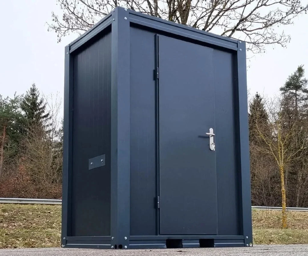 Sanitärcontainer - WC mit Waschbecken und Pissoir Anthrazit