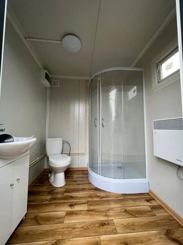 Sanitärbehälter 2,00 x 2,00 Toilette, Waschbecken mit Dusche